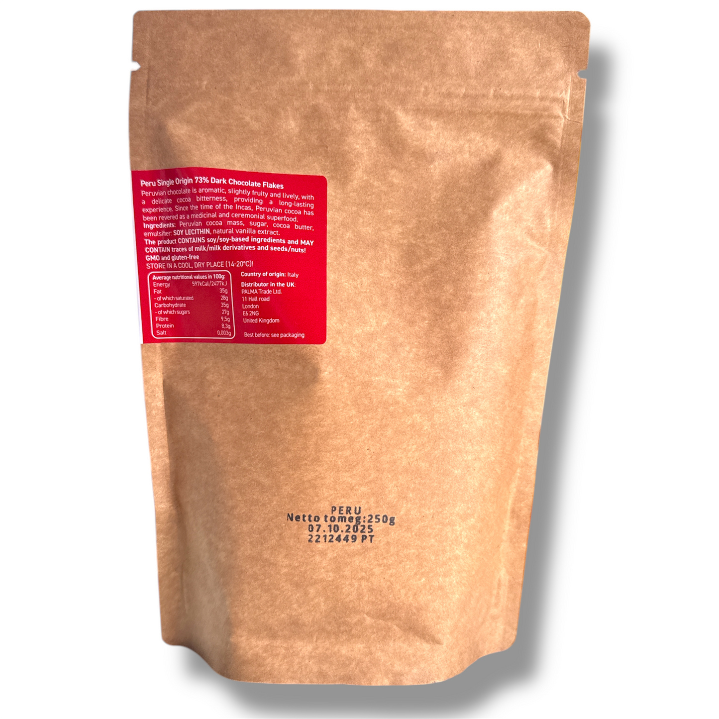 PALMA 73% Peru Single-Origin Dark Hot Chocolate Flakes