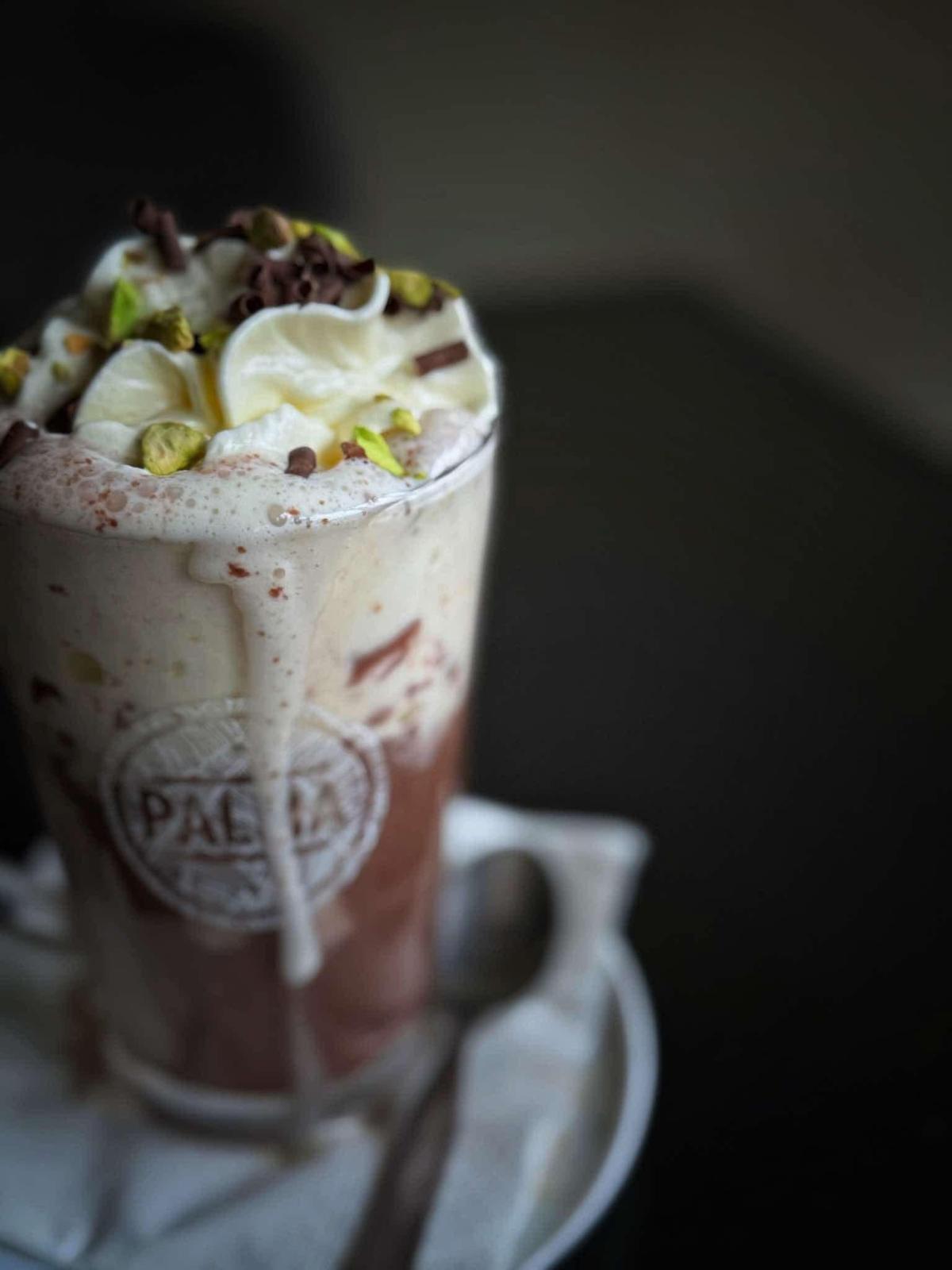 Palma Hot Chocolate in a cafe