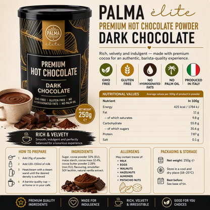 PALMA élite Premium Hot Chocolate – Dark Chocolate