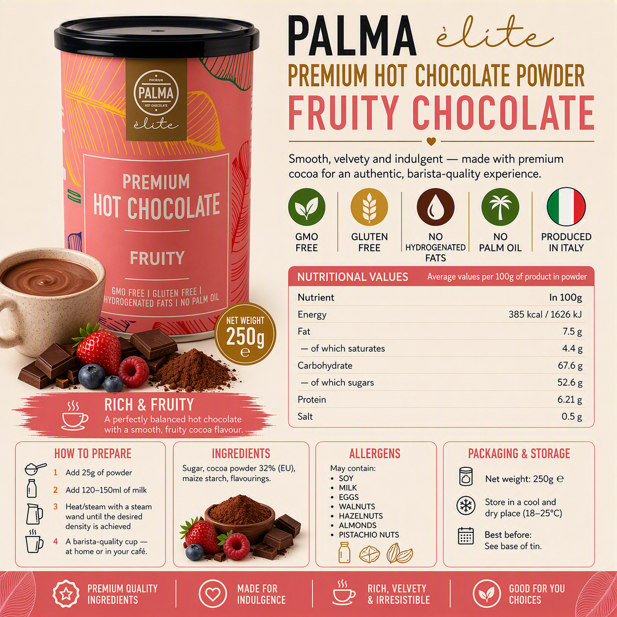 PALMA élite Premium Hot Chocolate – Fruity