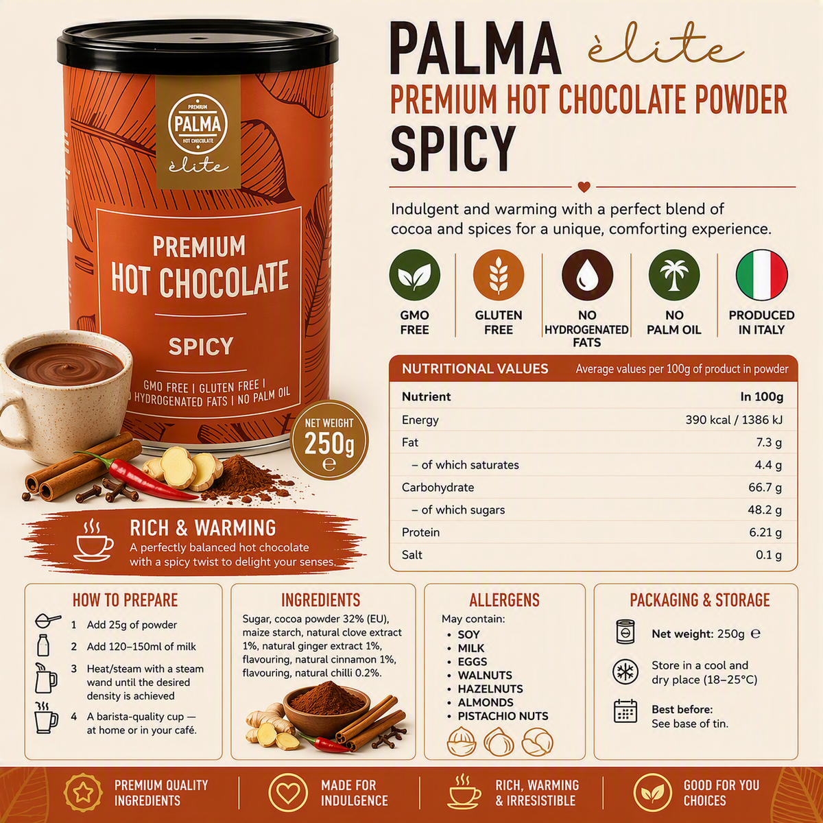 PALMA élite Premium Hot Chocolate – Spicy