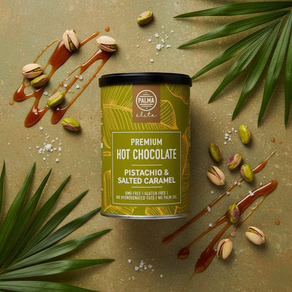 PALMA élite Premium Hot Chocolate – Pistachio & Salted Caramel